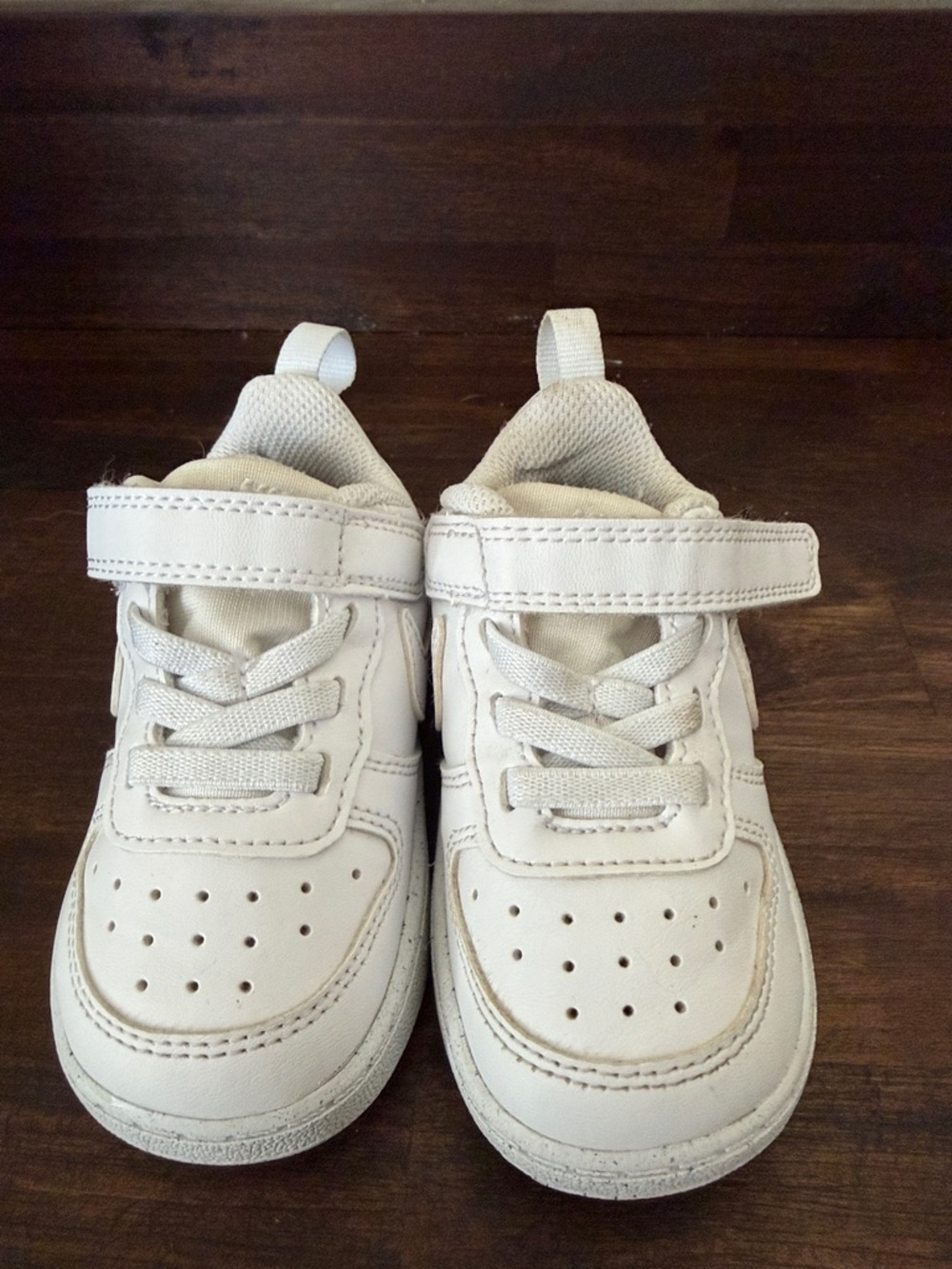 Nike Kids White Velcro & Lace Sneakers - Picture 2 of 5